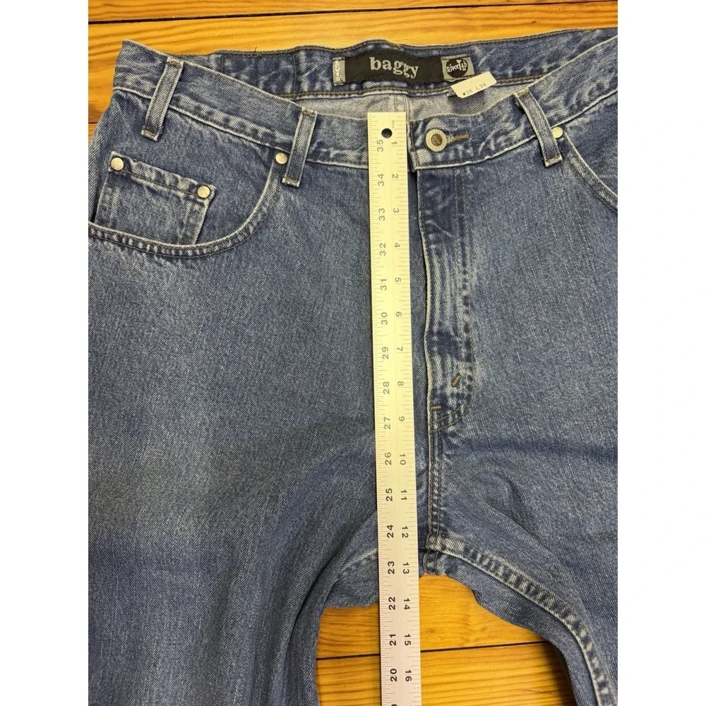 Vintage Levis SilverTab Baggy Jeans‎ Y2K Mens 36x36 Medium Wash Wide Leg